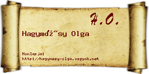 Hagymásy Olga névjegykártya