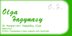 olga hagymasy business card